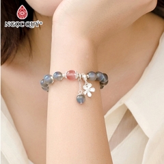 Vòng tay đá Xà cừ tự nhiên phối charm - Mẫu VC0214 - Ngọc Quý