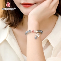 Vòng tay đá Xà cừ tự nhiên phối charm - Mẫu VC0214 - Ngọc Quý
