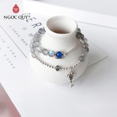 Vòng tay đá Xà cừ tự nhiên phối charm - Mẫu VC0218 - Ngọc Quý