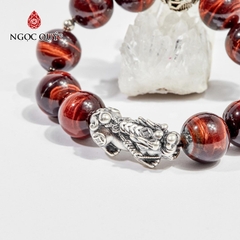 Vòng tay đá Thạch anh mắt hổ tự nhiên phối charm - Mẫu VC0234 - Ngọc Quý
