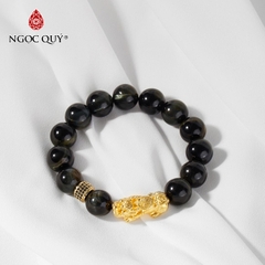 Vòng tay đá Thạch anh mắt hổ tự nhiên phối charm - Mẫu VC0239 - Ngọc Quý