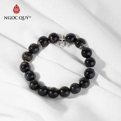 Vòng tay đá Thạch anh mắt hổ tự nhiên phối charm - Mẫu VC0241 - Ngọc Quý