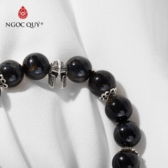 Vòng tay đá Thạch anh mắt hổ tự nhiên phối charm - Mẫu VC0241 - Ngọc Quý