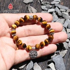 Vòng tay đá Thạch anh mắt hổ tự nhiên phối charm - Mẫu VC0243 - Ngọc Quý