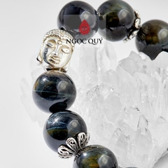 Vòng tay đá Thạch anh mắt hổ tự nhiên phối charm - Mẫu VC0245 - Ngọc Quý