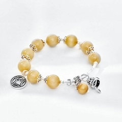 Vòng tay đá Thạch anh mắt hổ tự nhiên phối charm - Mẫu VC0258 - Ngọc Quý