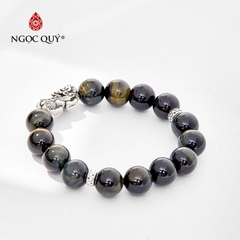 Vòng tay đá Thạch anh mắt hổ tự nhiên phối charm - Mẫu VC0264 - Ngọc Quý