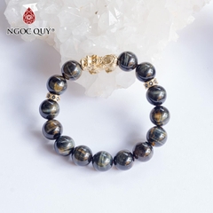 Vòng tay đá Thạch anh mắt hổ tự nhiên phối charm -  Mẫu VC0276 - Ngọc Quý