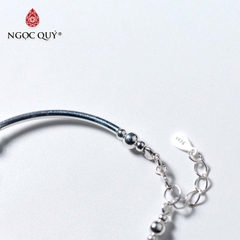 Vòng tay đá Aquamarine tự nhiên phối charm - Mẫu VC0304 - Ngọc Quý