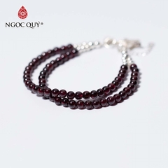 Vòng tay đá Garnet tự nhiên phối charm - Mẫu VC0341 - Ngọc Quý