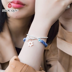 Vòng tay đá Kyanite tự nhiên phối charm - Mẫu VC0353 - Ngọc Quý
