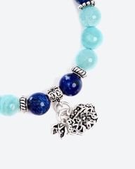 Vòng tay đá Lapis Lazuli tự nhiên phối charm - Mẫu VC0359 - Ngọc Quý
