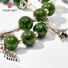 Vòng tay đá Ngọc bích tự nhiên phối charm - Mẫu VC0373 - Ngọc Quý