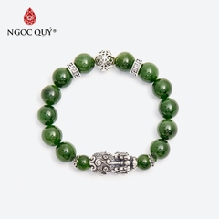 Vòng tay đá Ngọc bích tự nhiên phối charm - Mẫu VC0376 - Ngọc Quý