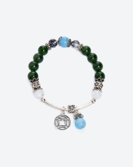 Vòng tay đá Ngọc bích tự nhiên phối charm - Mẫu VC0387 - Ngọc Quý