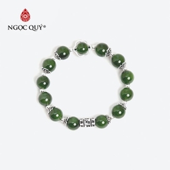 Vòng tay đá Ngọc bích tự nhiên phối charm - Mẫu VC0388 - Ngọc Quý