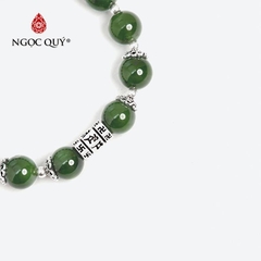 Vòng tay đá Ngọc bích tự nhiên phối charm - Mẫu VC0388 - Ngọc Quý