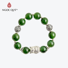 Vòng tay đá Ngọc bích tự nhiên phối charm - Mẫu VC0396 - Ngọc Quý