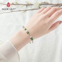 Vòng tay đá Ngọc bích tự nhiên phối charm - Mẫu VC0404 - Ngọc Quý