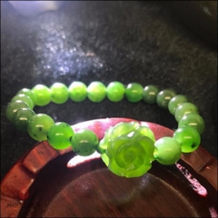 Vòng tay đá Ngọc bích tự nhiên phối charm - Mẫu VC0409 - Ngọc Quý