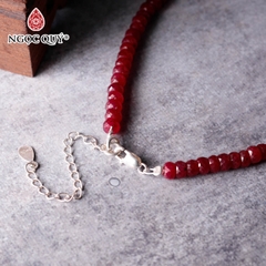 Vòng tay đá Ruby tự nhiên phối charm - Mẫu VC0412 - Ngọc Quý