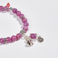 Vòng tay đá Ruby tự nhiên phối charm - Mẫu VC0413 - Ngọc Quý