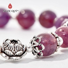 Vòng tay đá Ruby tự nhiên phối charm - Mẫu VC0417 - Ngọc Quý