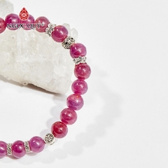 Vòng tay đá Ruby tự nhiên phối charm - Mẫu VC0418 - Ngọc Quý