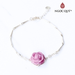 Vòng tay đá Ruby tự nhiên phối charm - Mẫu VC0419 - Ngọc Quý