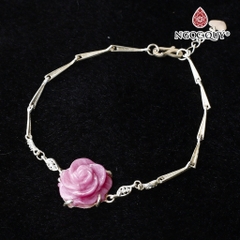 Vòng tay đá Ruby tự nhiên phối charm - Mẫu VC0419 - Ngọc Quý