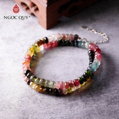 Vòng tay đá Tourmaline tự nhiên phối charm - Mẫu VC0421 - Ngọc Quý