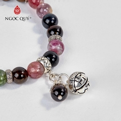 Vòng tay đá Tourmaline tự nhiên phối charm - Mẫu VC0423 - Ngọc Quý