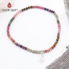 Vòng tay đá Tourmaline tự nhiên phối charm - Mẫu VC0424 - Ngọc Quý