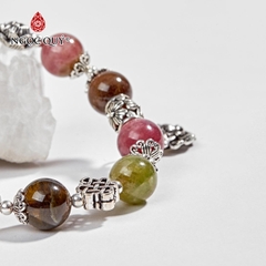 Vòng tay đá Tourmaline tự nhiên phối charm - Mẫu VC0425 - Ngọc Quý