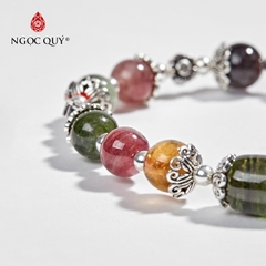 Vòng tay đá Tourmaline tự nhiên phối charm - Mẫu VC0426 - Ngọc Quý