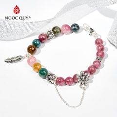 Vòng tay đá Tourmaline tự nhiên phối charm - Mẫu VC0430 - Ngọc Quý