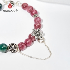Vòng tay đá Tourmaline tự nhiên phối charm - Mẫu VC0430 - Ngọc Quý