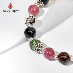 Vòng tay đá Tourmaline tự nhiên phối charm - Mẫu VC0431 - Ngọc Quý