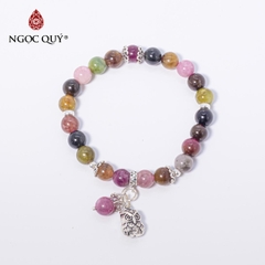 Vòng tay đá Tourmaline tự nhiên phối charm - Mẫu VC0432 - Ngọc Quý