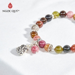 Vòng tay đá Tourmaline tự nhiên phối charm - Mẫu VC0432 - Ngọc Quý