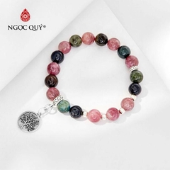 Vòng tay đá Tourmaline tự nhiên phối charm - Mẫu VC0433 - Ngọc Quý