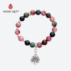 Vòng tay đá Tourmaline tự nhiên phối charm - Mẫu VC0433 - Ngọc Quý