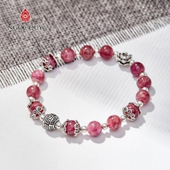 Vòng tay đá Tourmaline tự nhiên phối charm - Mẫu VC0437 - Ngọc Quý
