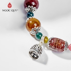 Vòng tay đá Tourmaline tự nhiên phối charm - Mẫu VC0440 - Ngọc Quý
