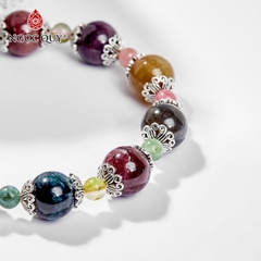Vòng tay đá Tourmaline tự nhiên phối charm - Mẫu VC0440 - Ngọc Quý