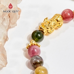 Vòng tay đá Tourmaline tự nhiên phối charm - Mẫu VC0442 - Ngọc Quý