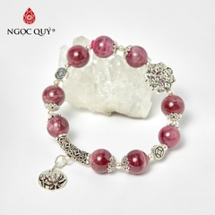 Vòng tay đá Tourmaline tự nhiên phối charm - Mẫu VC0444 - Ngọc Quý