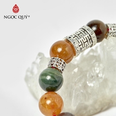 Vòng tay đá Tourmaline tự nhiên phối charm - Mẫu VC0445 - Ngọc Quý