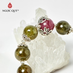 Vòng tay đá Tourmaline tự nhiên phối charm - Mẫu VC0447 - Ngọc Quý