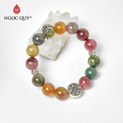 Vòng tay đá Tourmaline tự nhiên phối charm - Mẫu VC0448 - Ngọc Quý